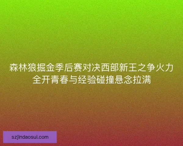 森林狼掘金季后赛对决西部新王之争火力全开青春与经验碰撞悬念拉满